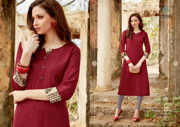 Pyora Thavki 2-Rayon-Slub-Kurti